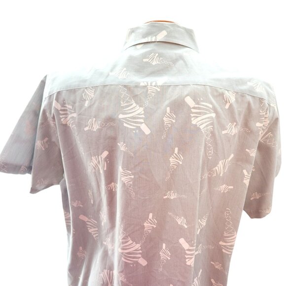 Ben Sherman Vintage Men's Short Sleeve Cotton Button-Up Shirt Abstract Print - Picture 9 of 12